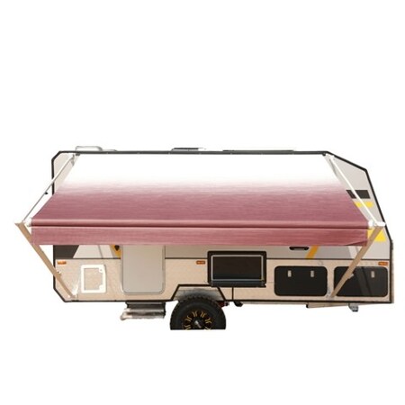 ALEKO RV Retractable 21x8 Feet Manual Awning 100% PVC Canopy, Cover, Sun Shade, Shelter for Camper Trailer or Patio - Burgundy Fade - RVAW21X8BUR25
